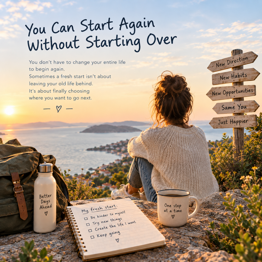 You Can Start Again Without Starting Over concept illustration